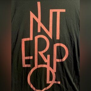Interpol Stacked Band Logo Graphic T-Shirt Size S
